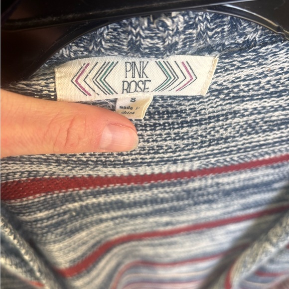 Pink Rose Multicolor Striped Cardigan - Picture 3 of 3